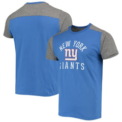 New York Giants Majestic Threads Field Goal Slub T-Shirt - Royal/Gray T-shirts