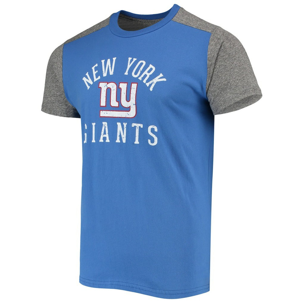 New York Giants Majestic Threads Field Goal Slub T-Shirt - Royal/Gray T-shirts