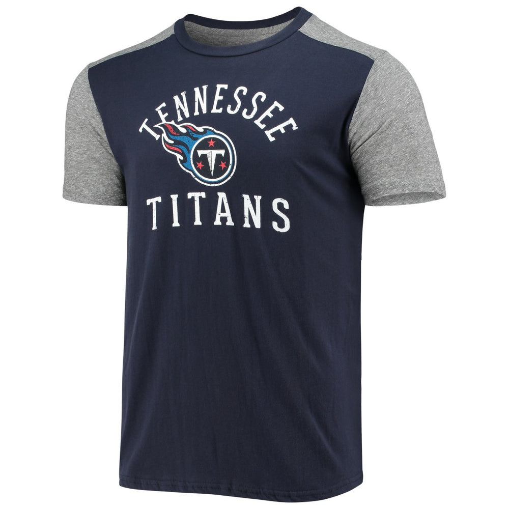 Tennessee Titans Majestic Threads Field Goal Slub T-Shirt - Navy/Gray T-shirts