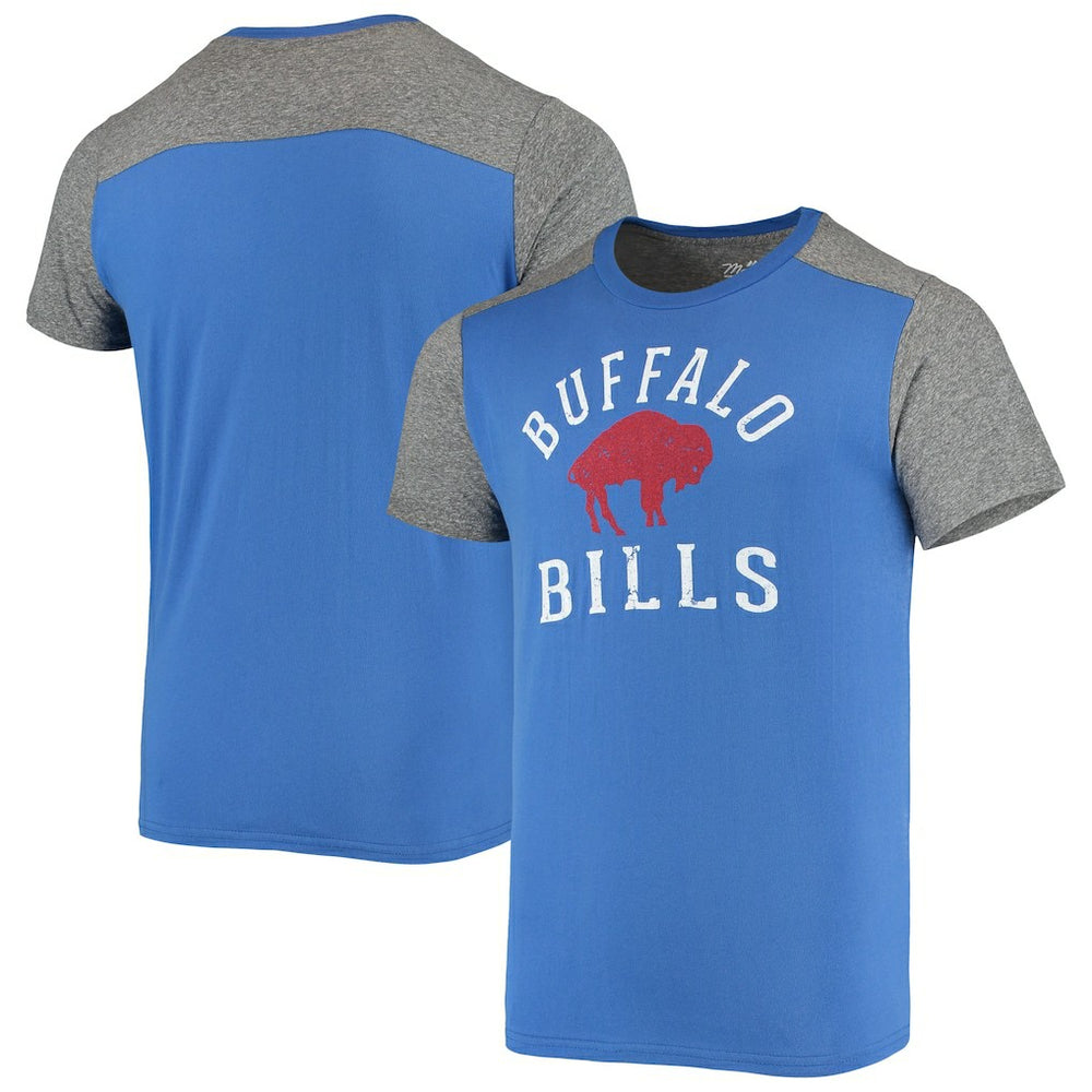 Buffalo Bills Majestic Threads Gridiron Classics Field Goal Slub T-Shirt - Royal/Heathered Gray T-shirts