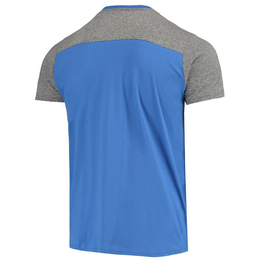Los Angeles Rams Majestic Threads Gridiron Classics Field Goal Slub T-Shirt - Royal/Heathered Gray T-shirts