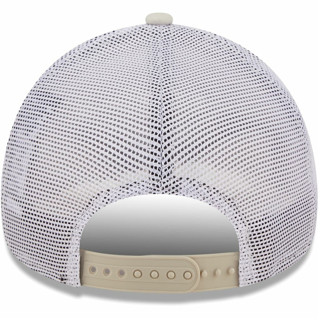 Los Angeles Rams New Era Happy Camper A-Frame Trucker 9FORTY Snapback Hat - Khaki/White Hats
