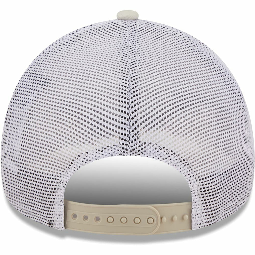 Los Angeles Rams New Era Happy Camper A-Frame Trucker 9FORTY Snapback Hat - Khaki/White Hats