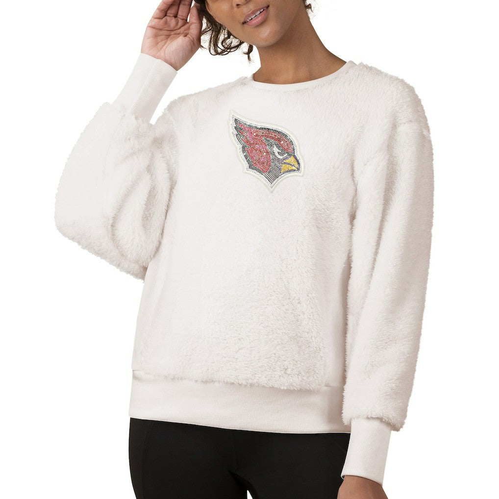 Arizona Cardinals Touch Women's Milestone Tracker Pullover Sweatshirt - White Pullover