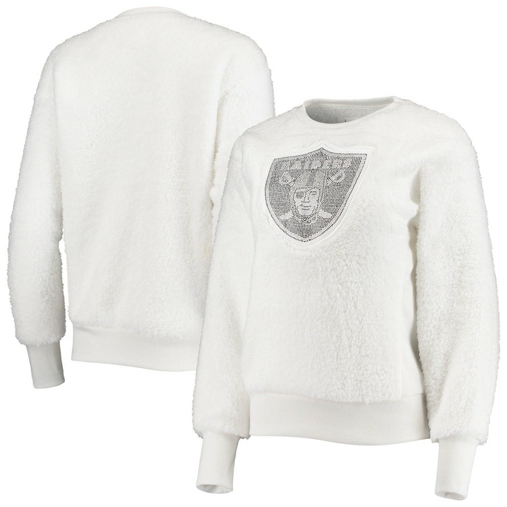 Las Vegas Raiders Touch Women's Milestone Tracker Pullover Sweatshirt - White Pullover