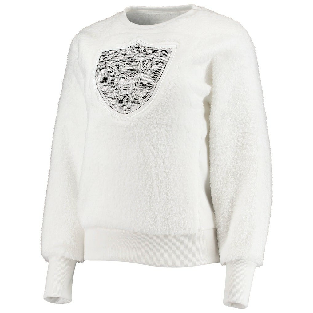Las Vegas Raiders Touch Women's Milestone Tracker Pullover Sweatshirt - White Pullover