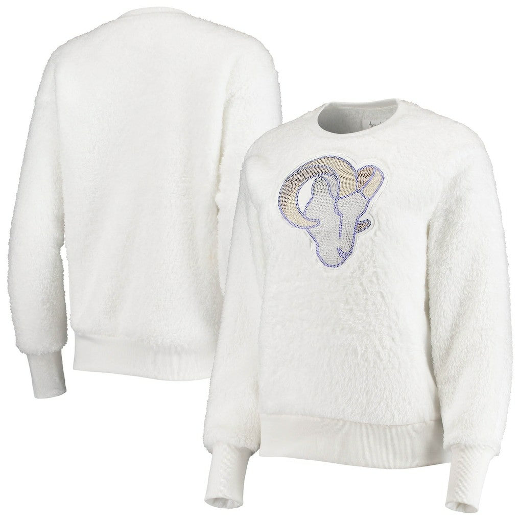 Los Angeles Rams Touch Women's Milestone Tracker Pullover Sweatshirt - White Pullover