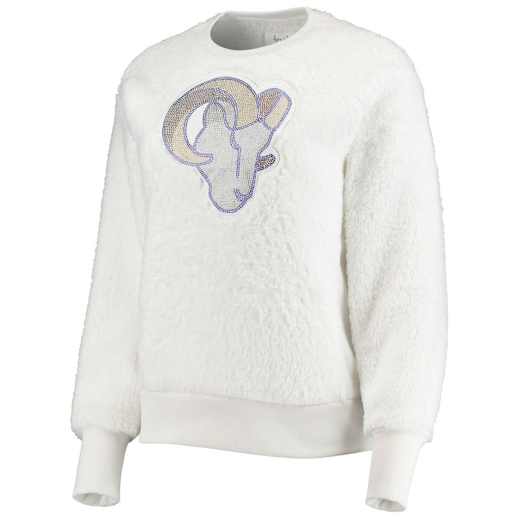 Los Angeles Rams Touch Women's Milestone Tracker Pullover Sweatshirt - White Pullover