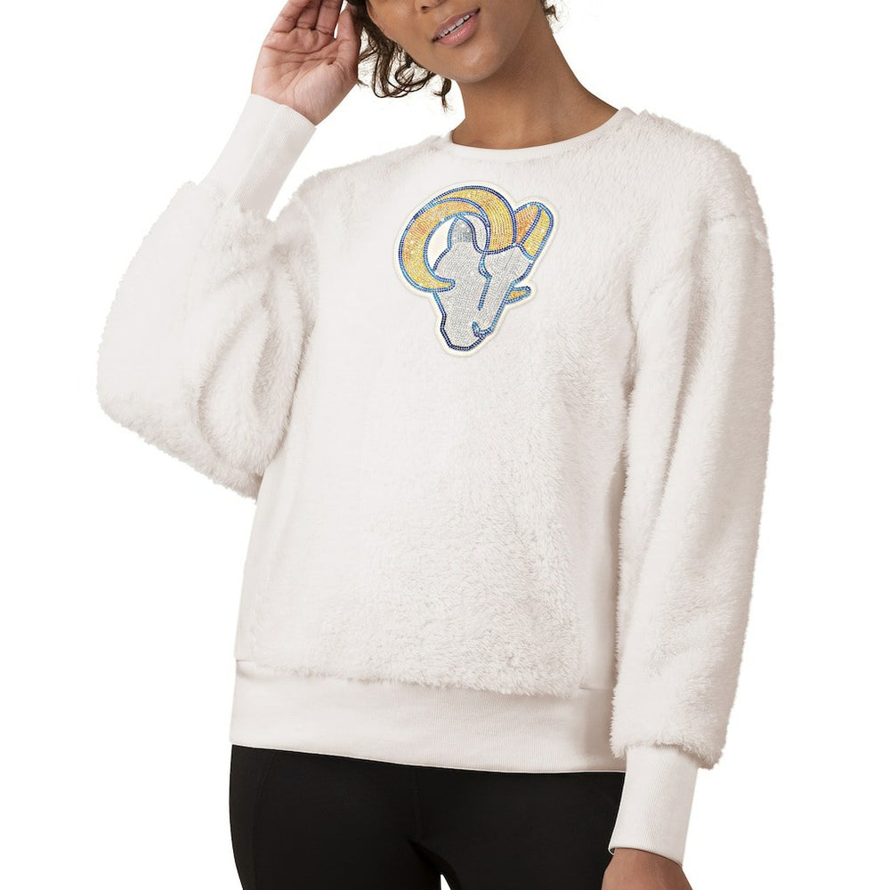 Los Angeles Rams Touch Women's Milestone Tracker Pullover Sweatshirt - White Pullover