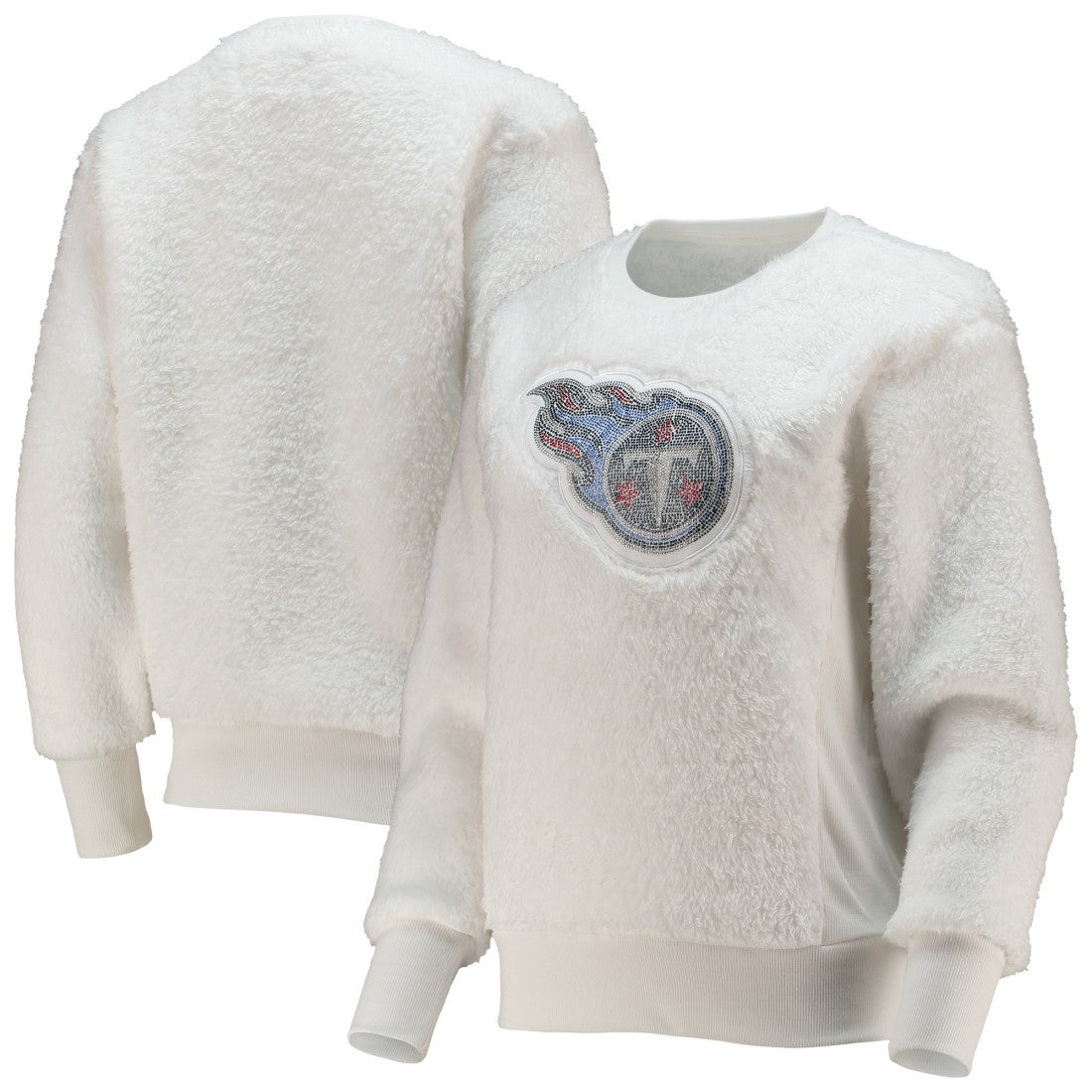 Tennessee Titans Touch Women's Milestone Tracker Pullover Sweatshirt - White Pullover