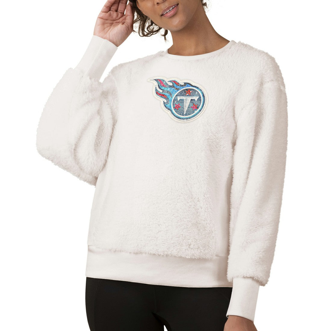 Tennessee Titans Touch Women's Milestone Tracker Pullover Sweatshirt - White Pullover