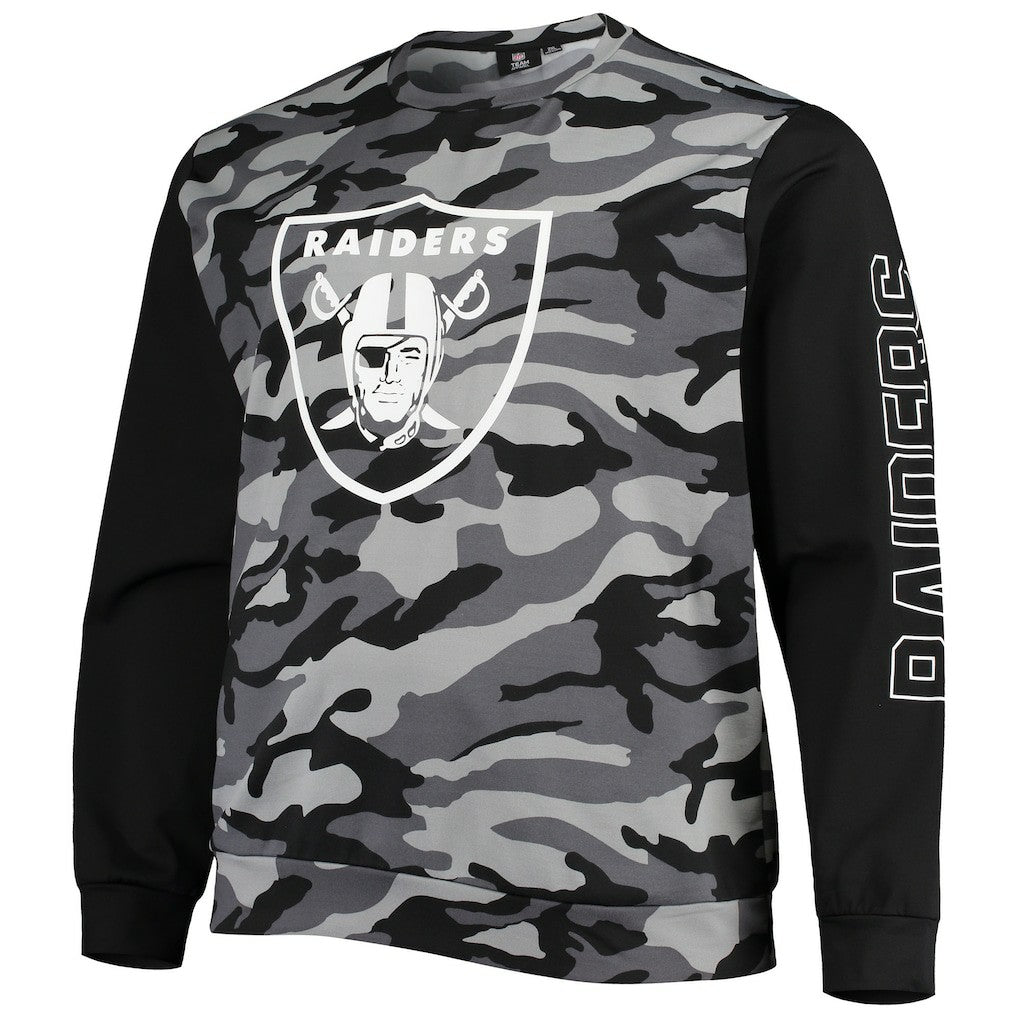 Las Vegas Raiders FOCO Camo Long Sleeve T-Shirt - Black T-shirts