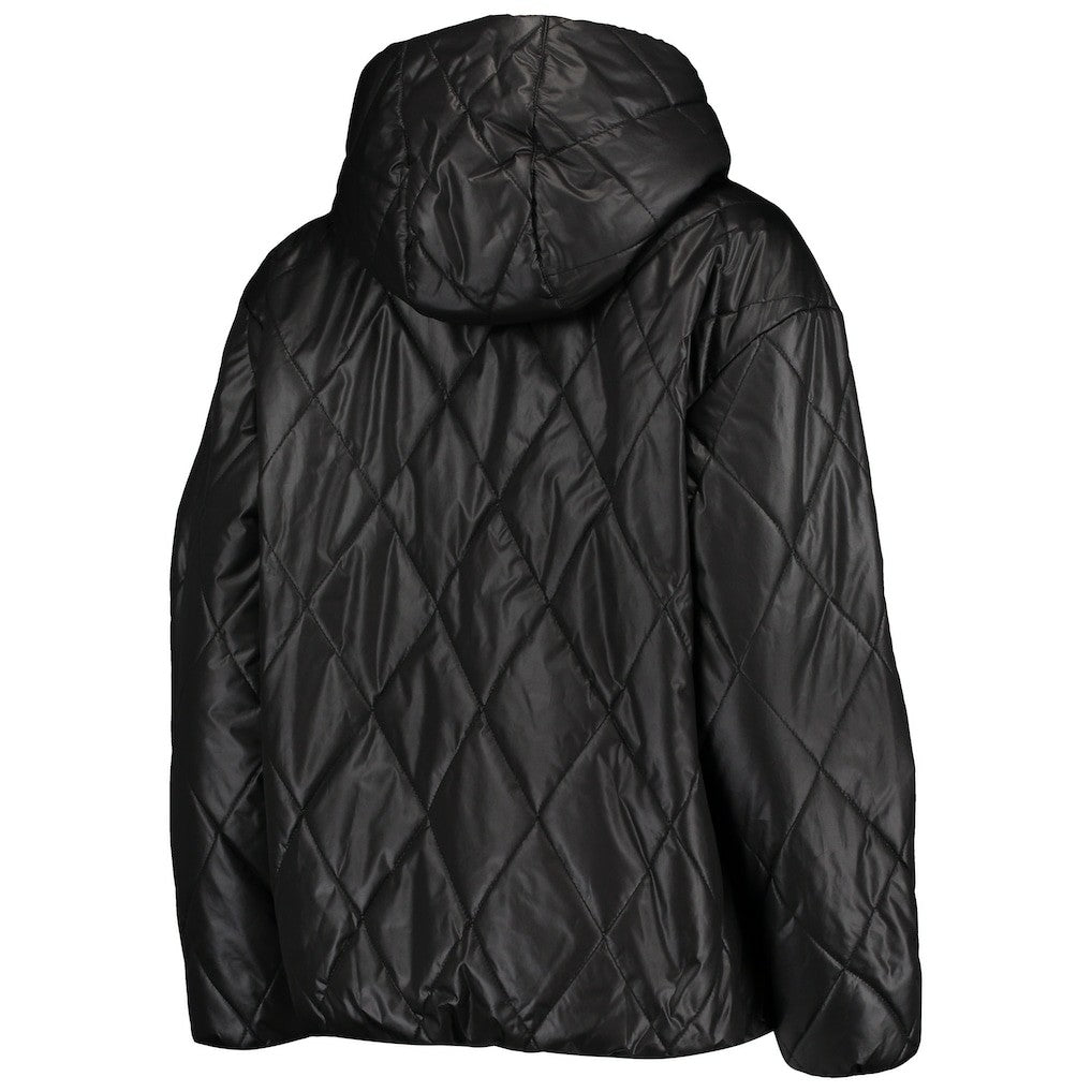 Las Vegas Raiders MSX by Michael Strahan Women's Charlotte Full-Zip Hoodie Puffer Jacket - Black Hoodies