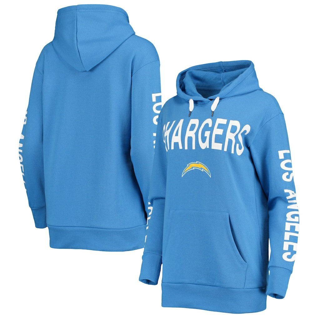 Los Angeles Chargers G-III 4Her by Carl Banks Women's Extra Point Pullover Hoodie - Powder Blue Hoodies
