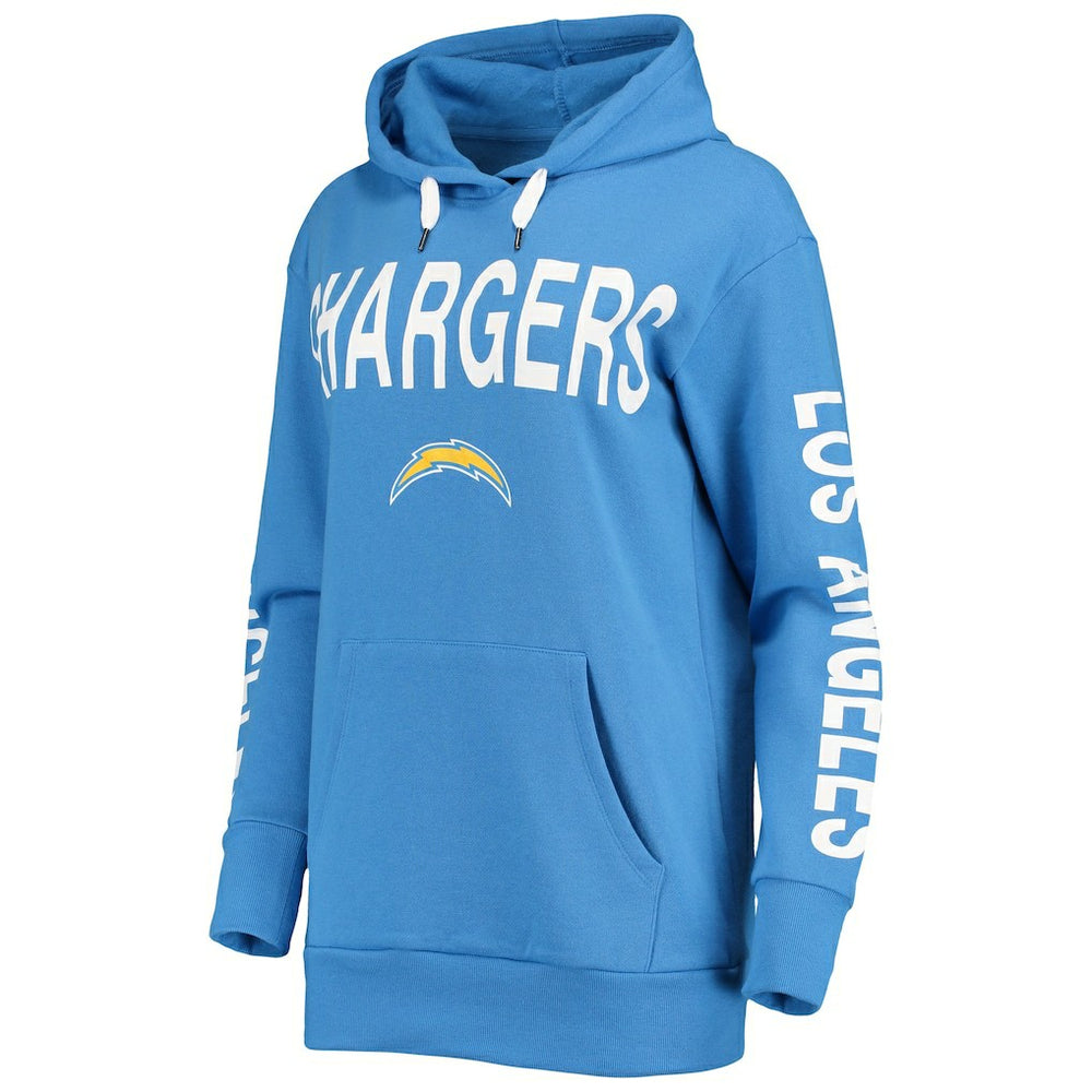 Los Angeles Chargers G-III 4Her by Carl Banks Women's Extra Point Pullover Hoodie - Powder Blue Hoodies