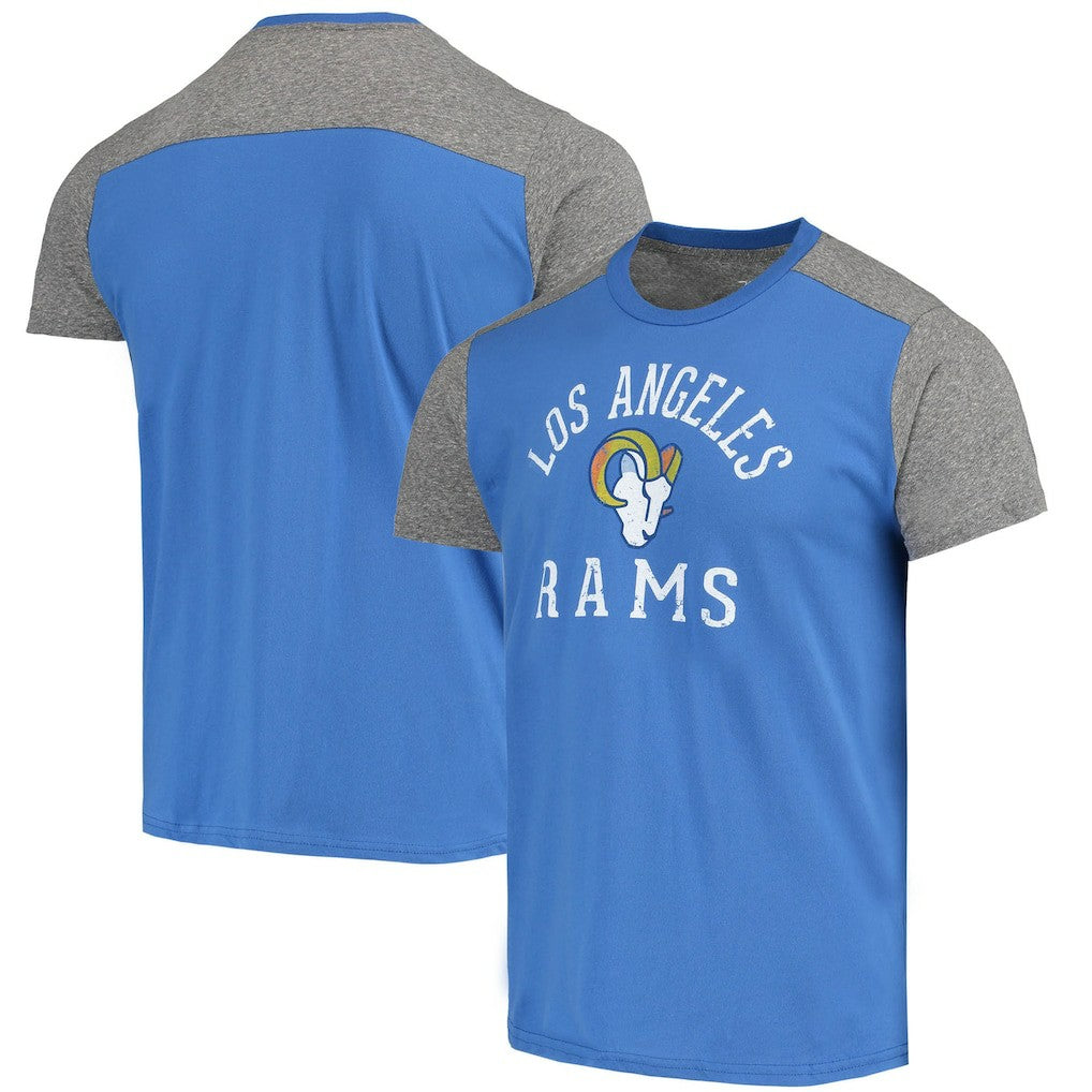 Los Angeles Rams Majestic Threads Field Goal Slub T-Shirt - Royal/Gray T-shirts