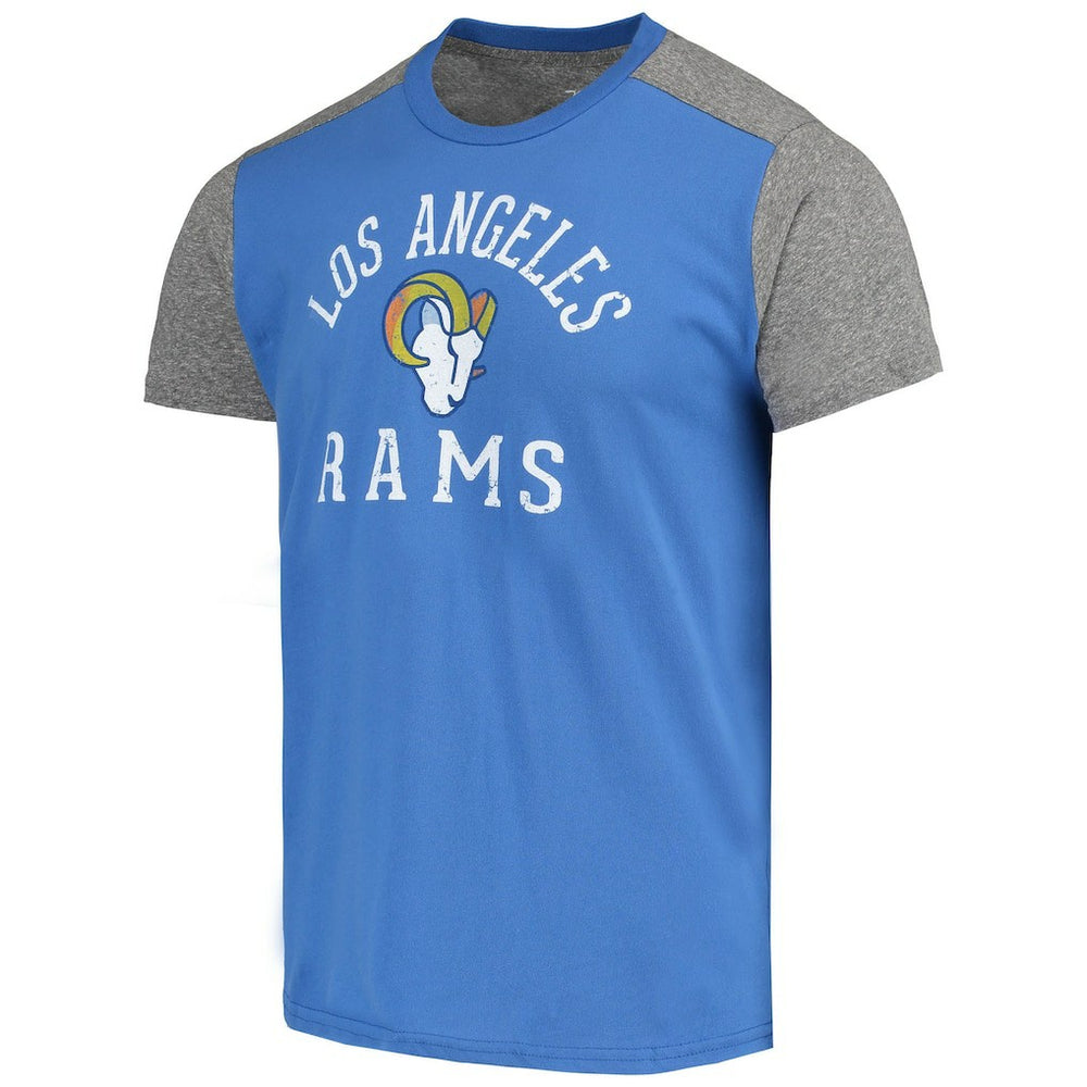 Los Angeles Rams Majestic Threads Field Goal Slub T-Shirt - Royal/Gray T-shirts