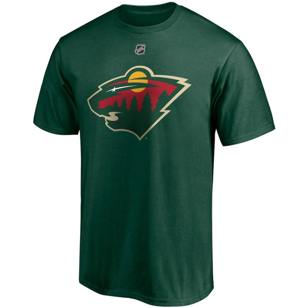 Kirill Kaprizov Minnesota Wild Fanatics Authentic Stack Name & Number T-Shirt - Green | US 4274751