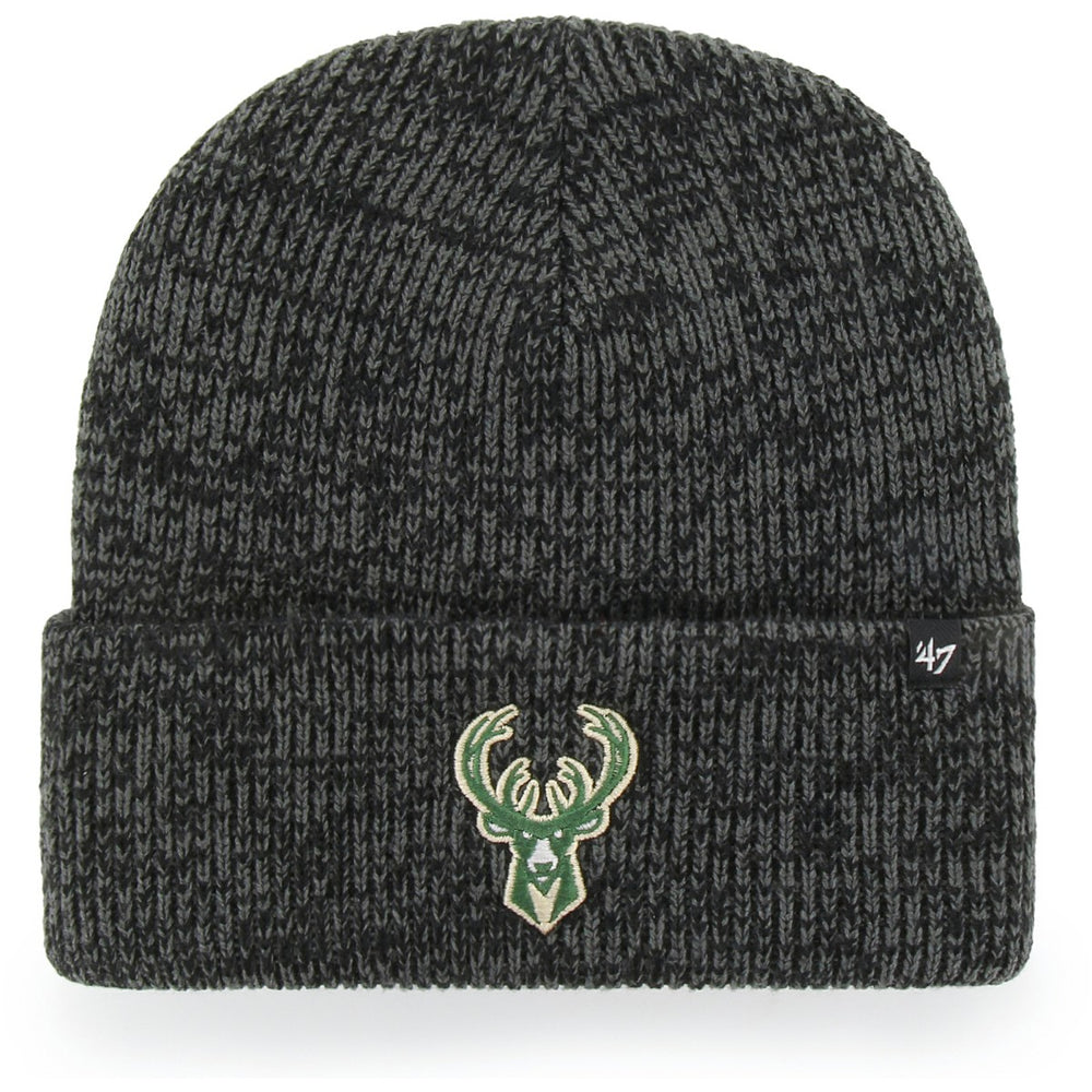Milwaukee Bucks '47 Brain Freeze Cuffed Knit Hat Black - 47 brand