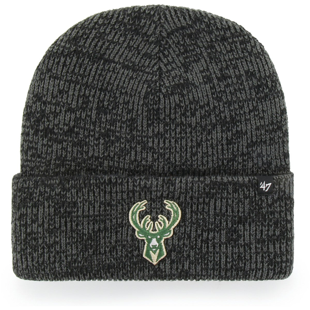Milwaukee Bucks '47 Brain Freeze Cuffed Knit Hat Black - 47 brand