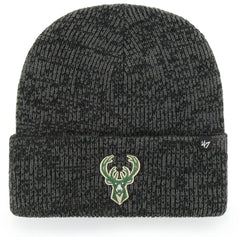 Milwaukee Bucks '47 Brain Freeze Cuffed Knit Hat Black - 47 brand