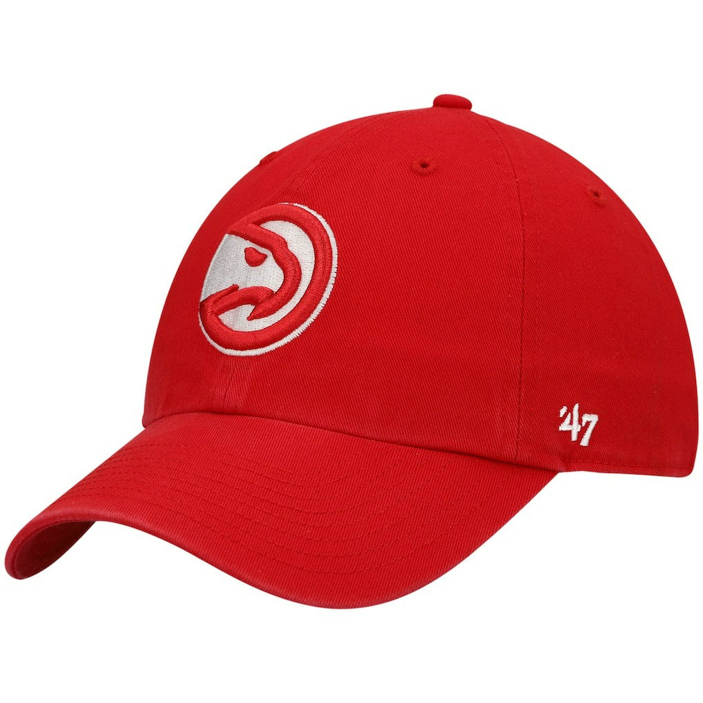 Atlanta Hawks '47 Core Logo Clean Up Adjustable Hat Red - 47 brand