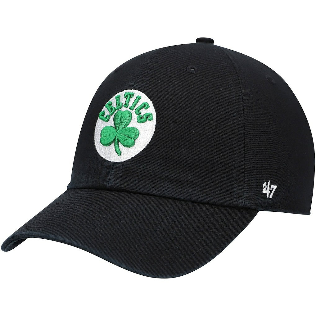 Boston Celtics '47 Core Logo Clean Up Adjustable Hat Black - 47 brand
