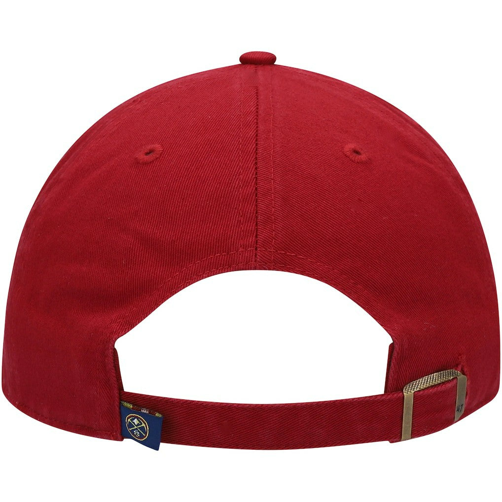 Denver Nuggets '47 Core Logo Clean Up Adjustable Hat Red - 47 brand