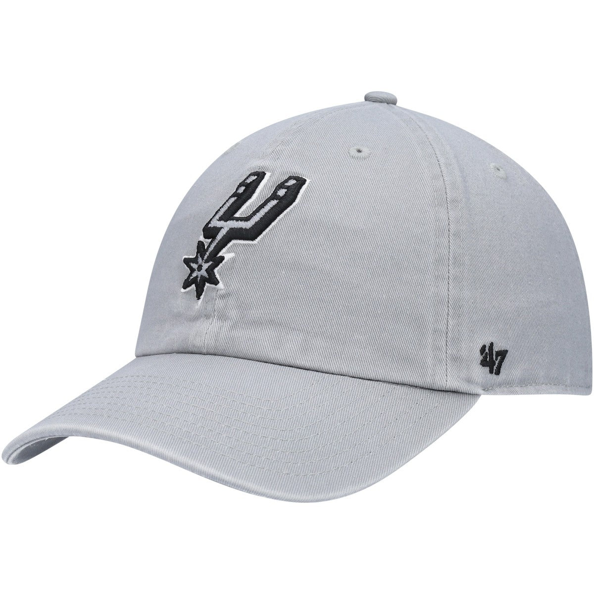 San Antonio Spurs '47 Core Logo Clean Up Adjustable Hat Gray - 47 brand