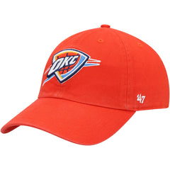 Oklahoma City Thunder '47 Core Logo Clean Up Adjustable Hat Orange - 47 brand