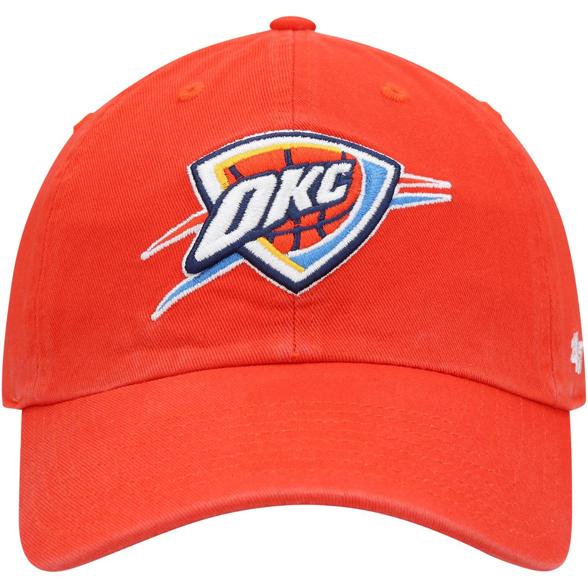 Oklahoma City Thunder '47 Core Logo Clean Up Adjustable Hat Orange - 47 brand