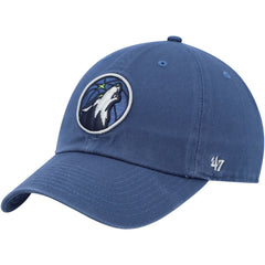 Minnesota Timberwolves '47 Core Logo Clean Up Adjustable Hat Blue - 47 brand