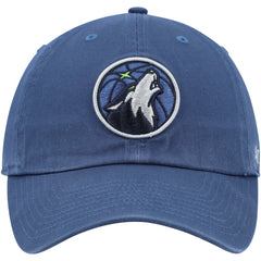 Minnesota Timberwolves '47 Core Logo Clean Up Adjustable Hat Blue - 47 brand