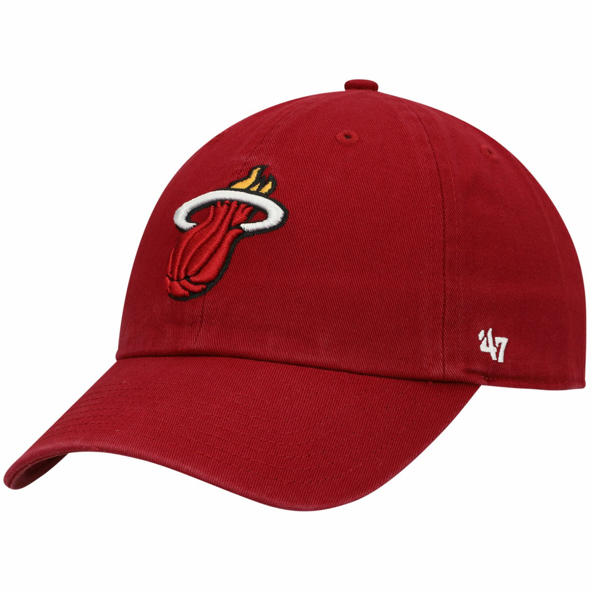 Miami Heat '47 Core Logo Clean Up Adjustable Hat Red - 47 brand outlet