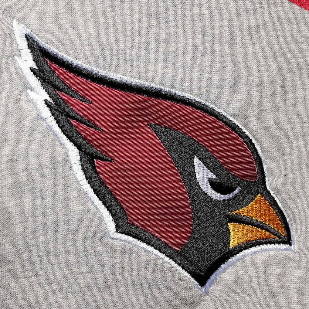Arizona Cardinals Starter Home Run Raglan Pullover Hoodie - Heathered Gray/Cardinal Hoodies