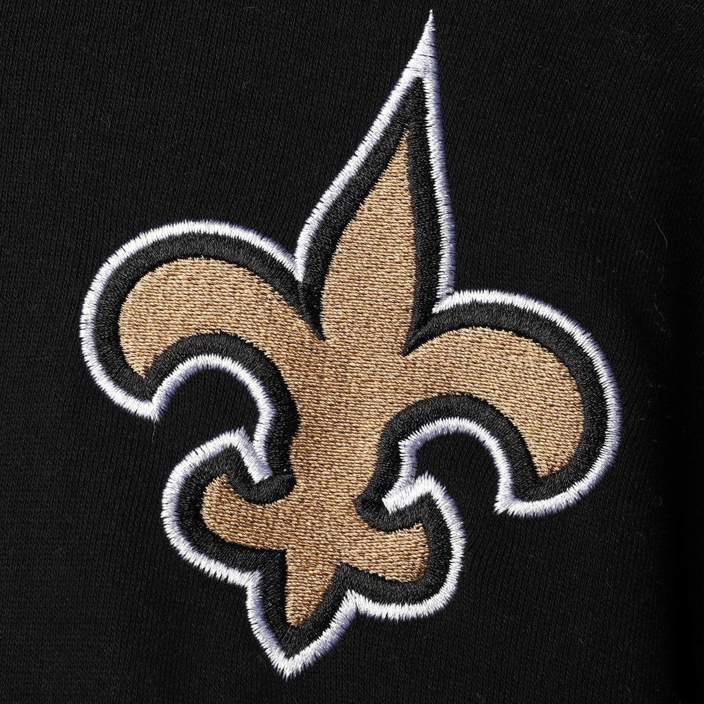 New Orleans Saints Starter Playoffs Color Block Full-Zip Hoodie - Black/Gold Hoodies