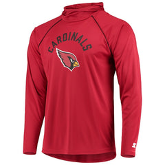 Arizona Cardinals Starter Raglan Long Sleeve Hoodie T-Shirt - Cardinal Hoodies