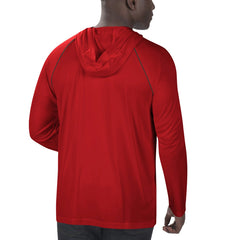 Tampa Bay Buccaneers Starter Raglan Long Sleeve Hoodie T-Shirt - Red Hoodies