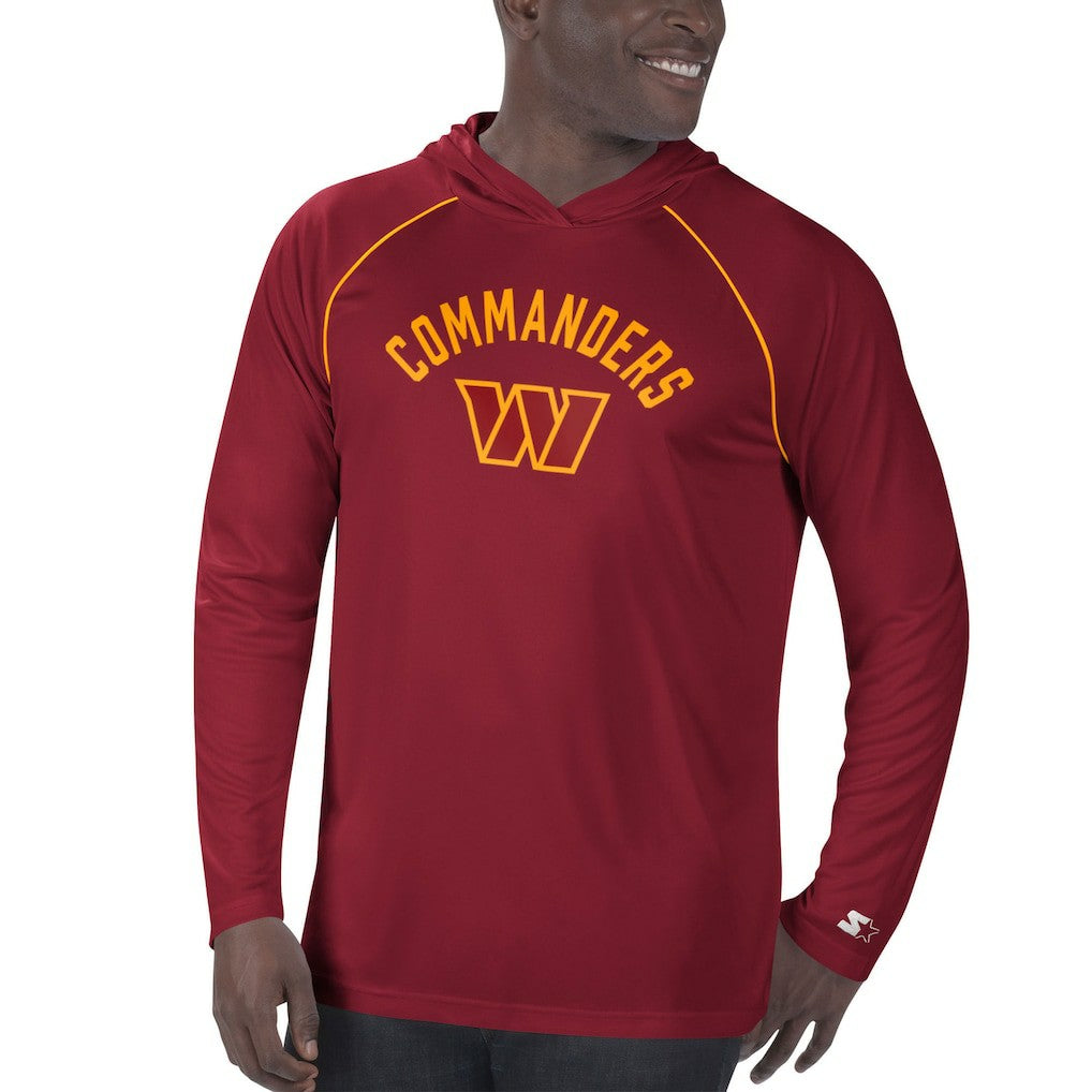Washington Football Team Starter Raglan Long Sleeve Hoodie T-Shirt - Burgundy Hoodies