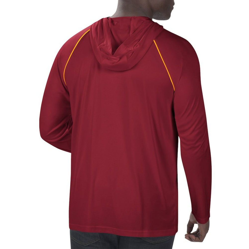 Washington Football Team Starter Raglan Long Sleeve Hoodie T-Shirt - Burgundy Hoodies