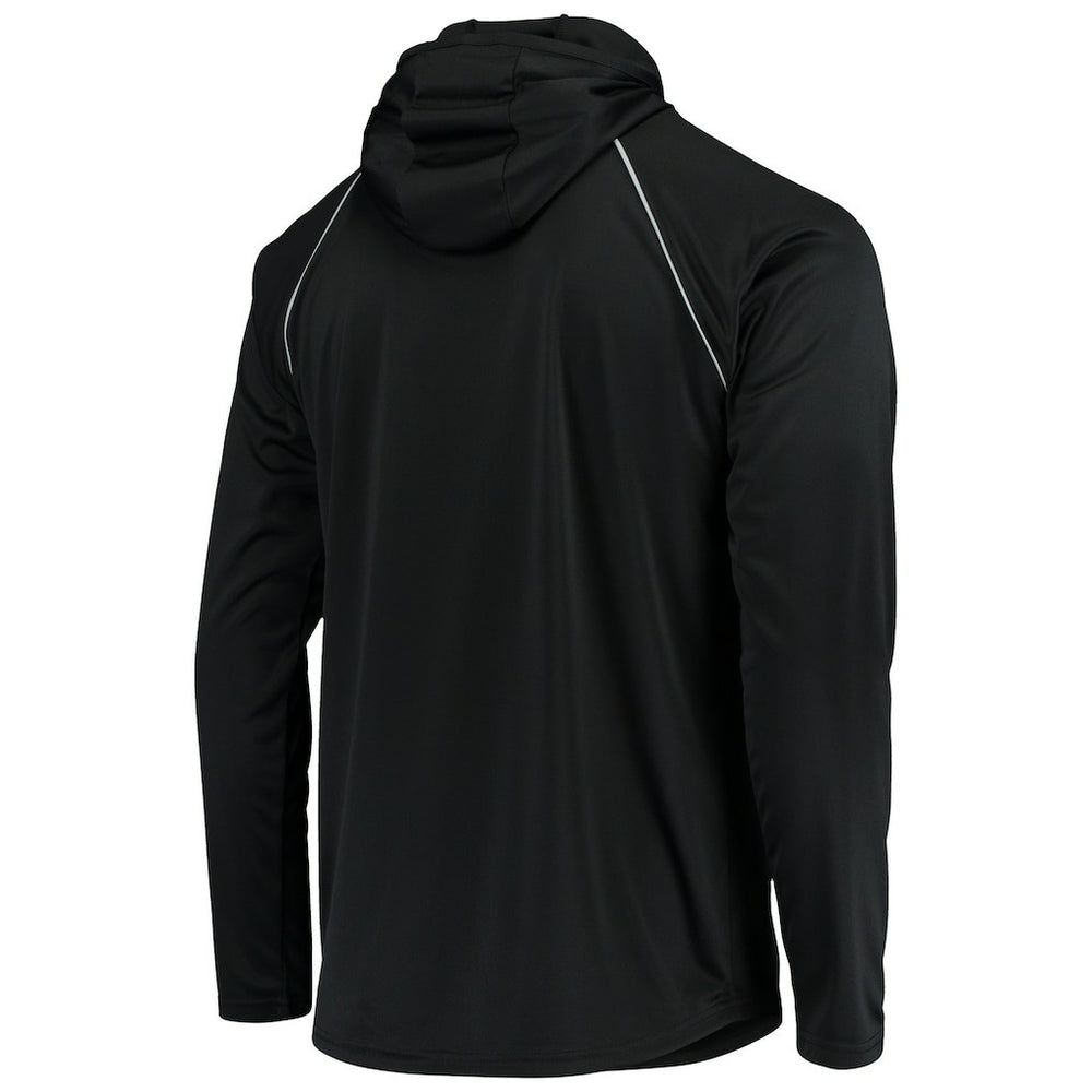 Las Vegas Raiders Starter Throwback Raglan Hoodie Long Sleeve T-Shirt - Black Hoodies