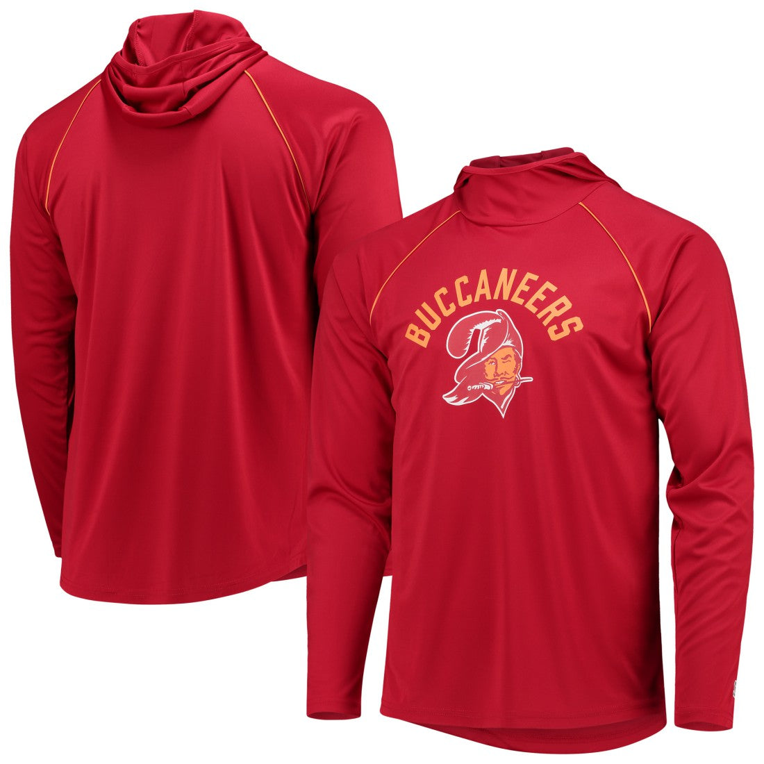 Tampa Bay Buccaneers Starter Throwback Raglan Hoodie Long Sleeve T-Shirt - Red Hoodies