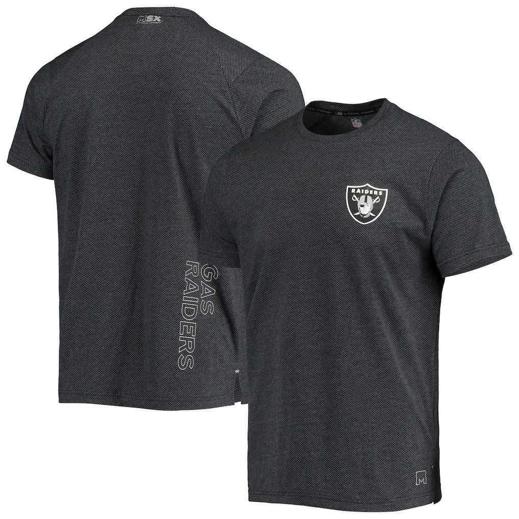 Las Vegas Raiders MSX by Michael Strahan Motivation Performance T-Shirt - Black T-shirts