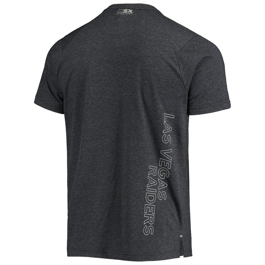 Las Vegas Raiders MSX by Michael Strahan Motivation Performance T-Shirt - Black T-shirts