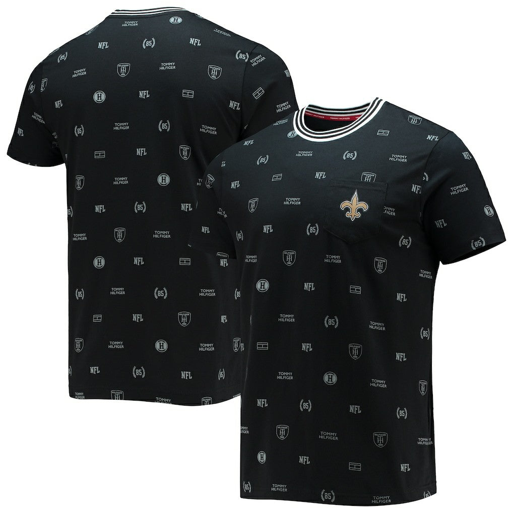 New Orleans Saints Tommy Hilfiger Essential Pocket T-Shirt - Black T-shirts