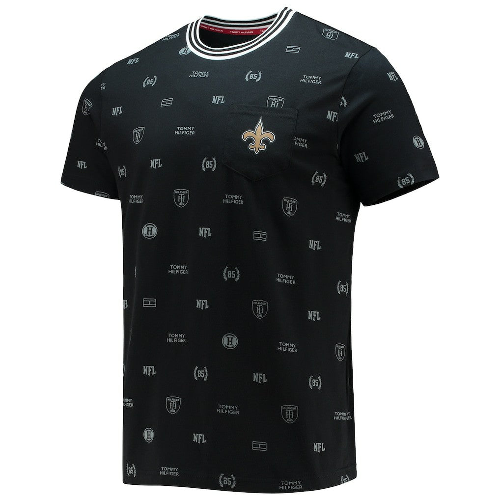 New Orleans Saints Tommy Hilfiger Essential Pocket T-Shirt - Black T-shirts