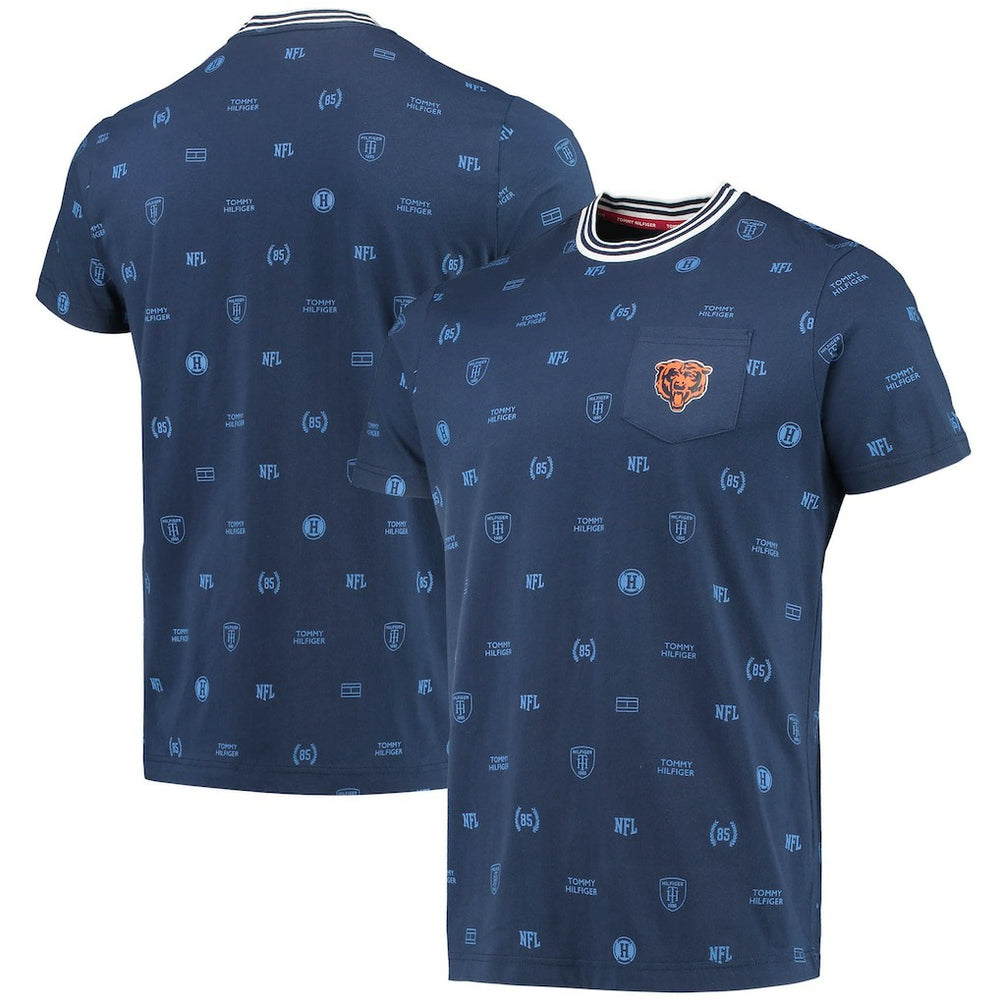 Chicago Bears Tommy Hilfiger Essential Pocket T-Shirt - Navy T-shirts