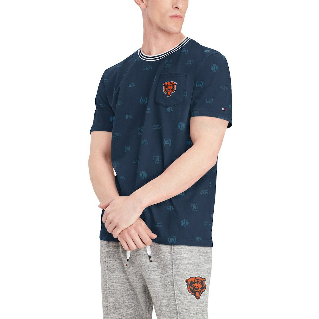 Chicago Bears Tommy Hilfiger Essential Pocket T-Shirt - Navy T-shirts
