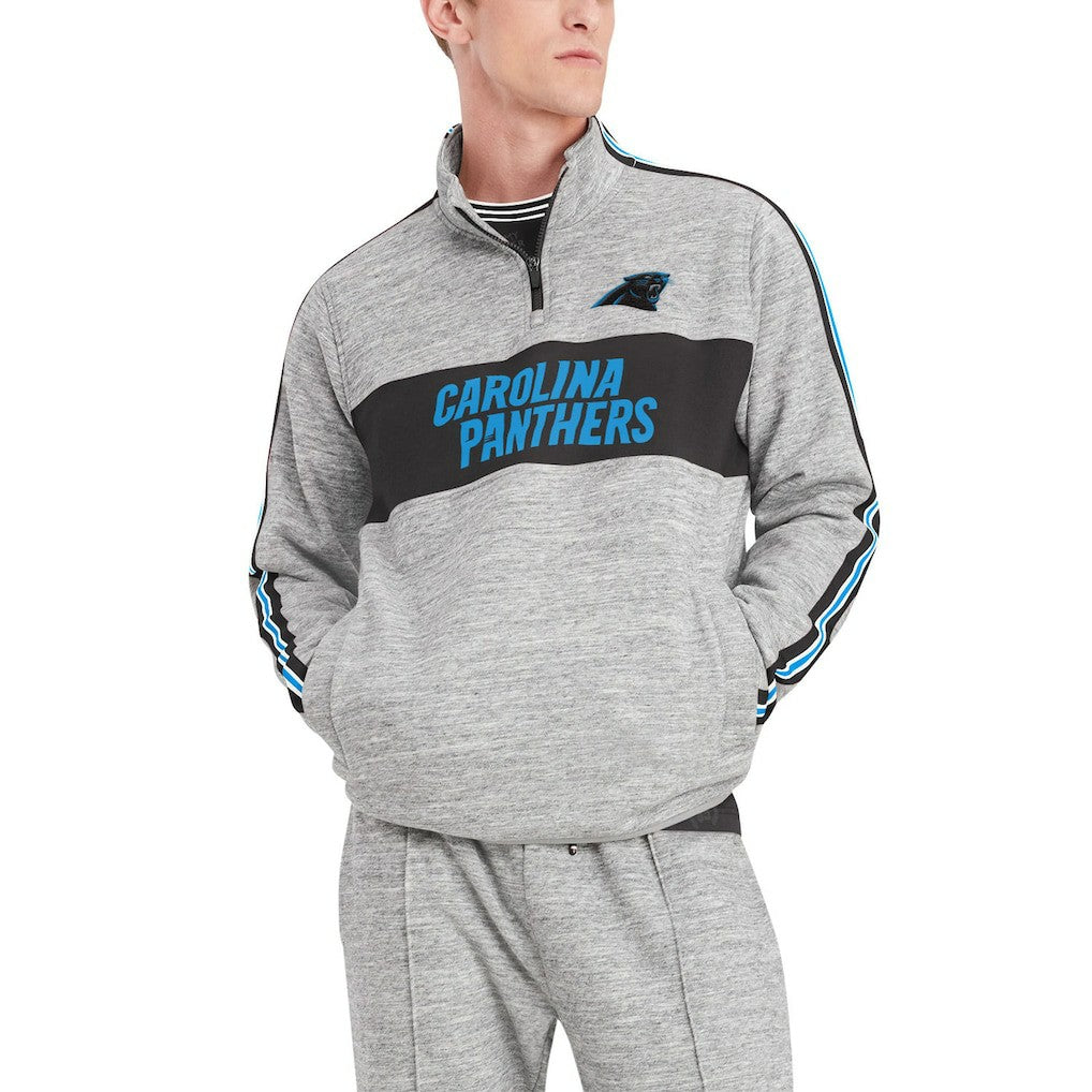 Carolina Panthers Tommy Hilfiger Mario Quarter-Zip Jacket - Heathered Gray Jackets