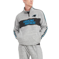 Carolina Panthers Tommy Hilfiger Mario Quarter-Zip Jacket - Heathered Gray Jackets